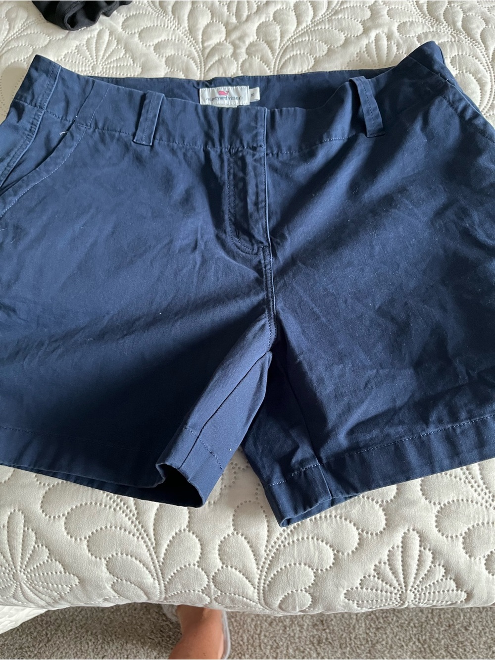 Vineyard Vines Navy Cotton Chino Bermuda Shorts